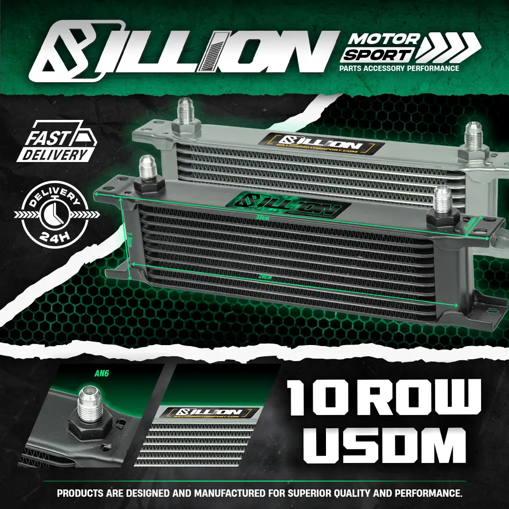 แผงออยคูลเลอร์ Billion USDM 10Row AN6 ขนาด 330mm BLACK