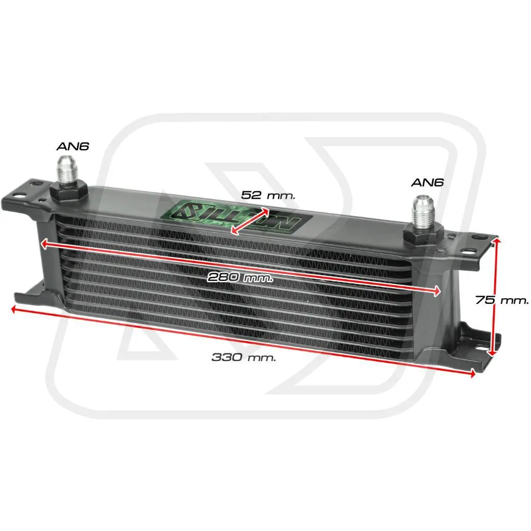 แผงออยคูลเลอร์ Billion USDM 10Row AN6 ขนาด 330mm BLACK