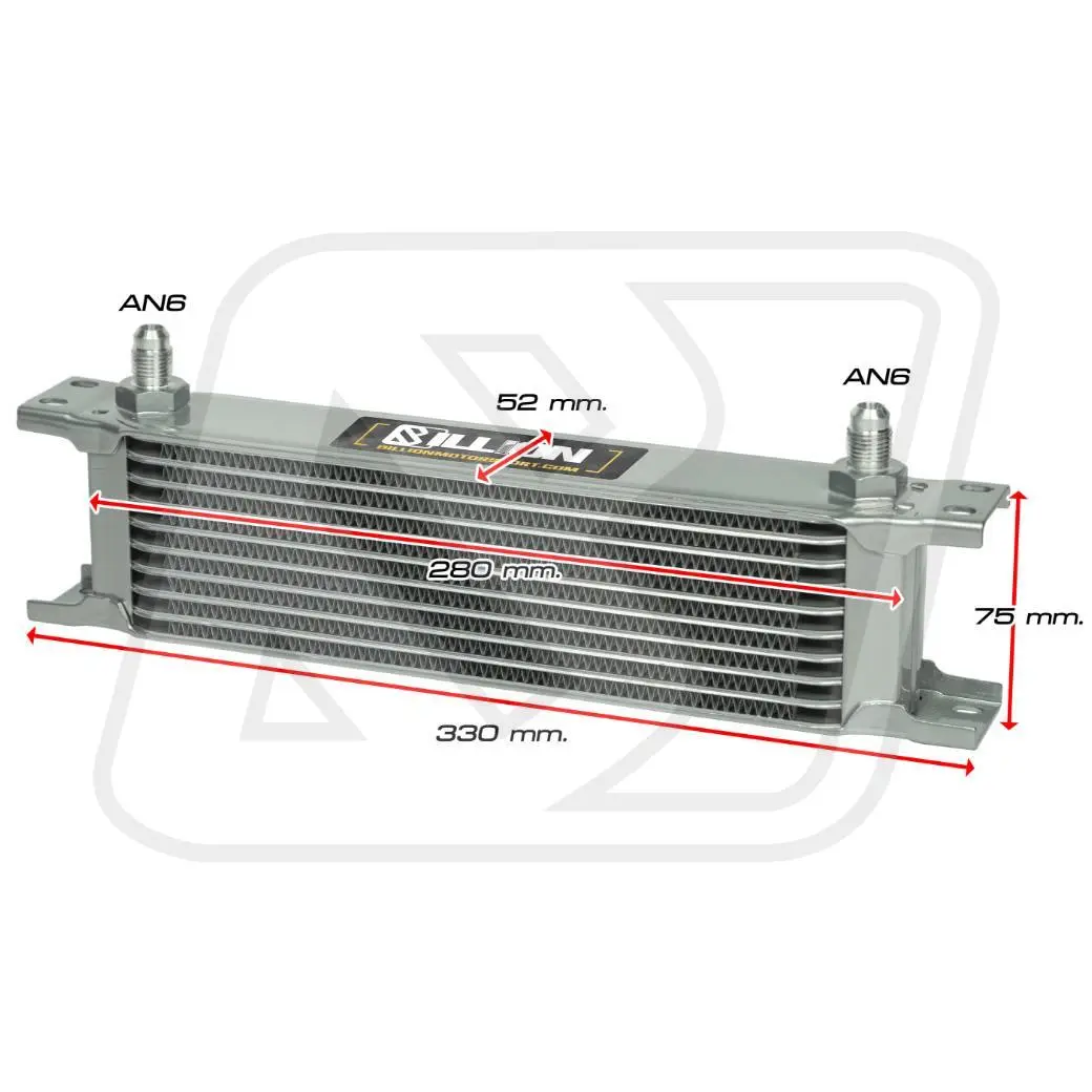 Oil Cooler แผงออยคูลเลอร์ Billion USDM AN6 330mm(10Row)-2