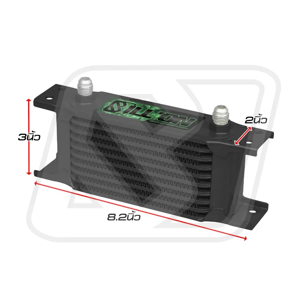 Oil Cooler แผงออยคูลเลอร์ Billion USDM Mini AN6 210mm.(10Row)-1