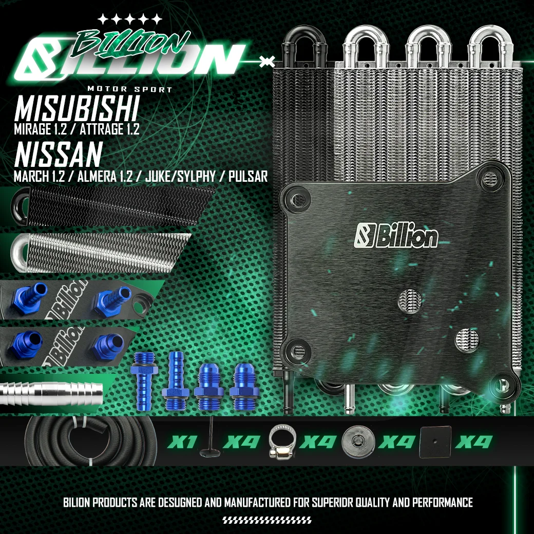 Billion อแดปเตอร์ออยเกียร์ CVT Nissan พร้อมออยเกียร์คูลเลอร์ 6 แถว