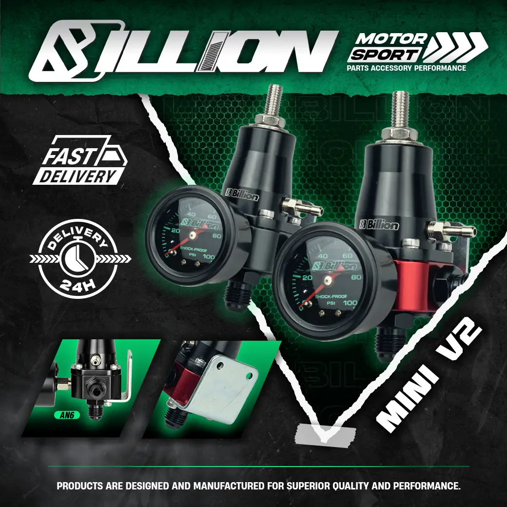 ชุดเร็กกูเรเตอร์ Billion Mini V.2 AN6 30-70 PSI + หน้าเกจวัด