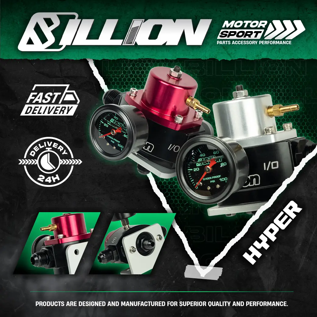 Regulator Kit Set เร็กกูเรเตอร์ Billion Hyper + หน้าเกจวัด [BLACK-SILVER]