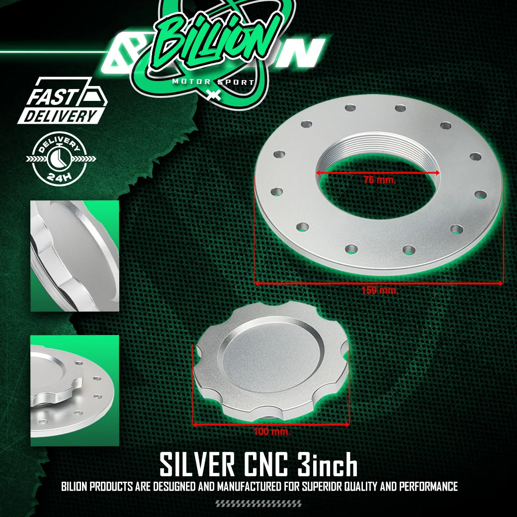 Billion ฝาถังน้ำมันเชื้อเพลิงอลูมิเนียม CNC ขนาด 3 นิ้ว