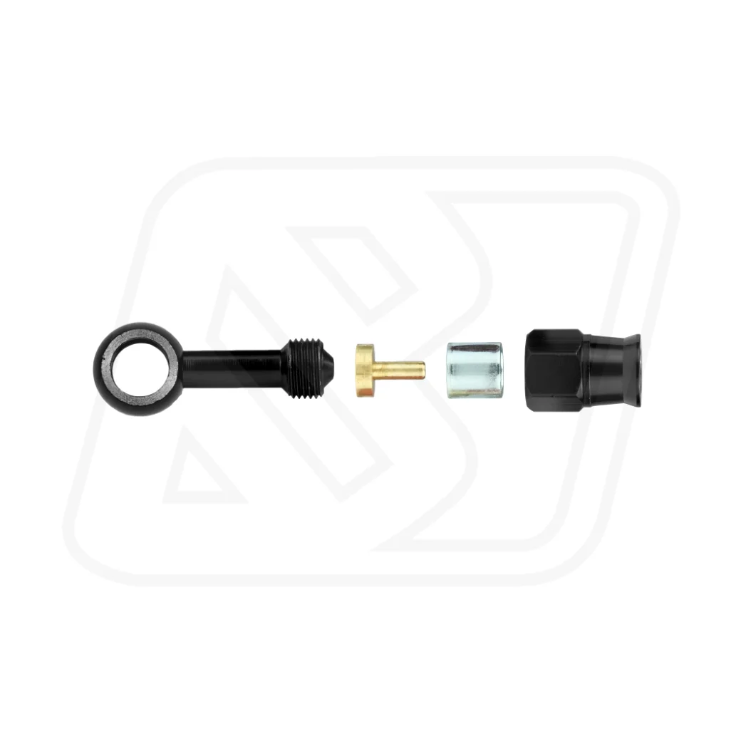 Billion หัวบันโจ PTFE AN3 แบบตรง หัวย้ำ [BLACK]