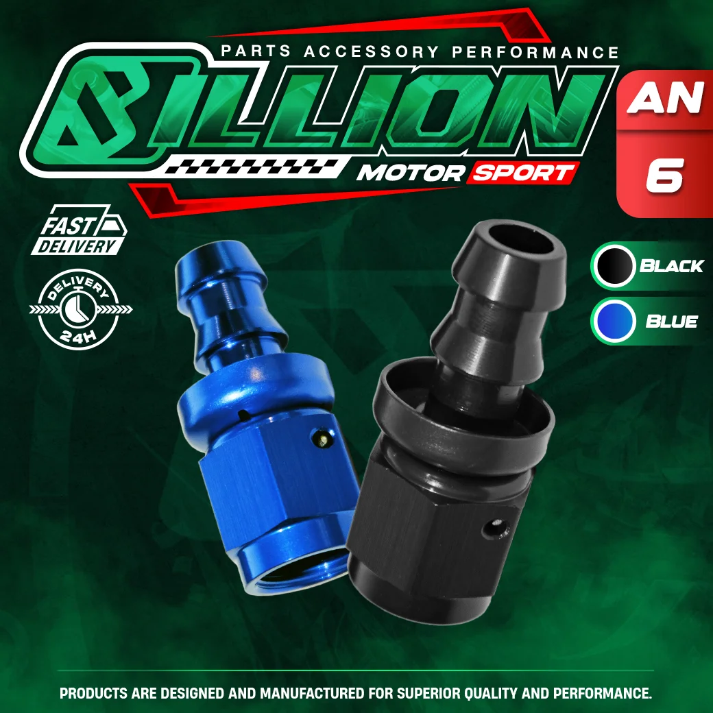 Billion ข้อต่อตรง (AN6 ตัวเมีย ออกหางปลา) BLUE