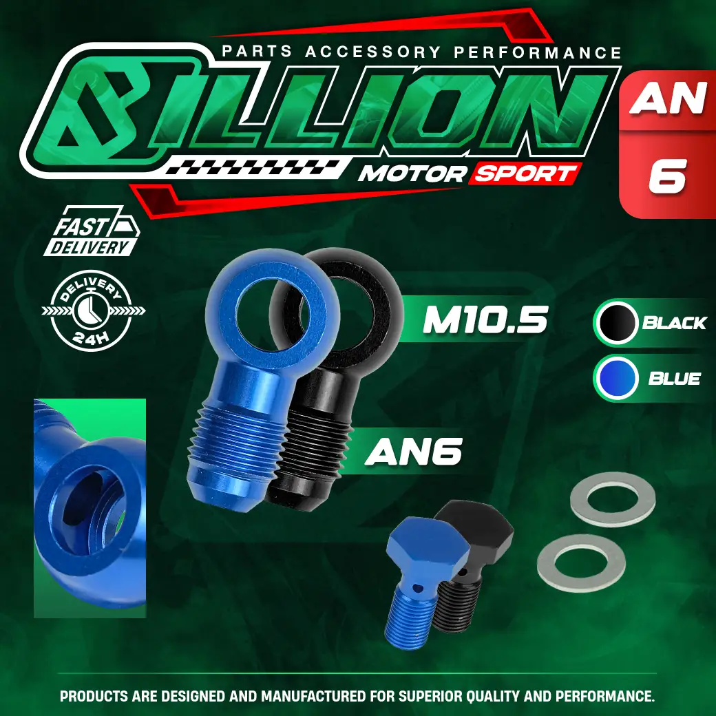 Billion หัวบันโจขนาด M10.5 ออกเกลียว AN6 [BLUE]