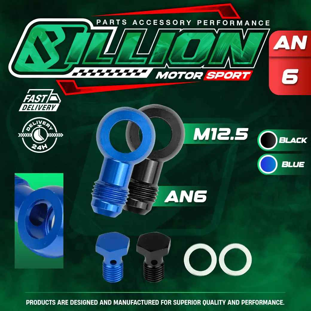 Billion ตัวหนอนบันโจ M12x1.5x25 [BLACK]