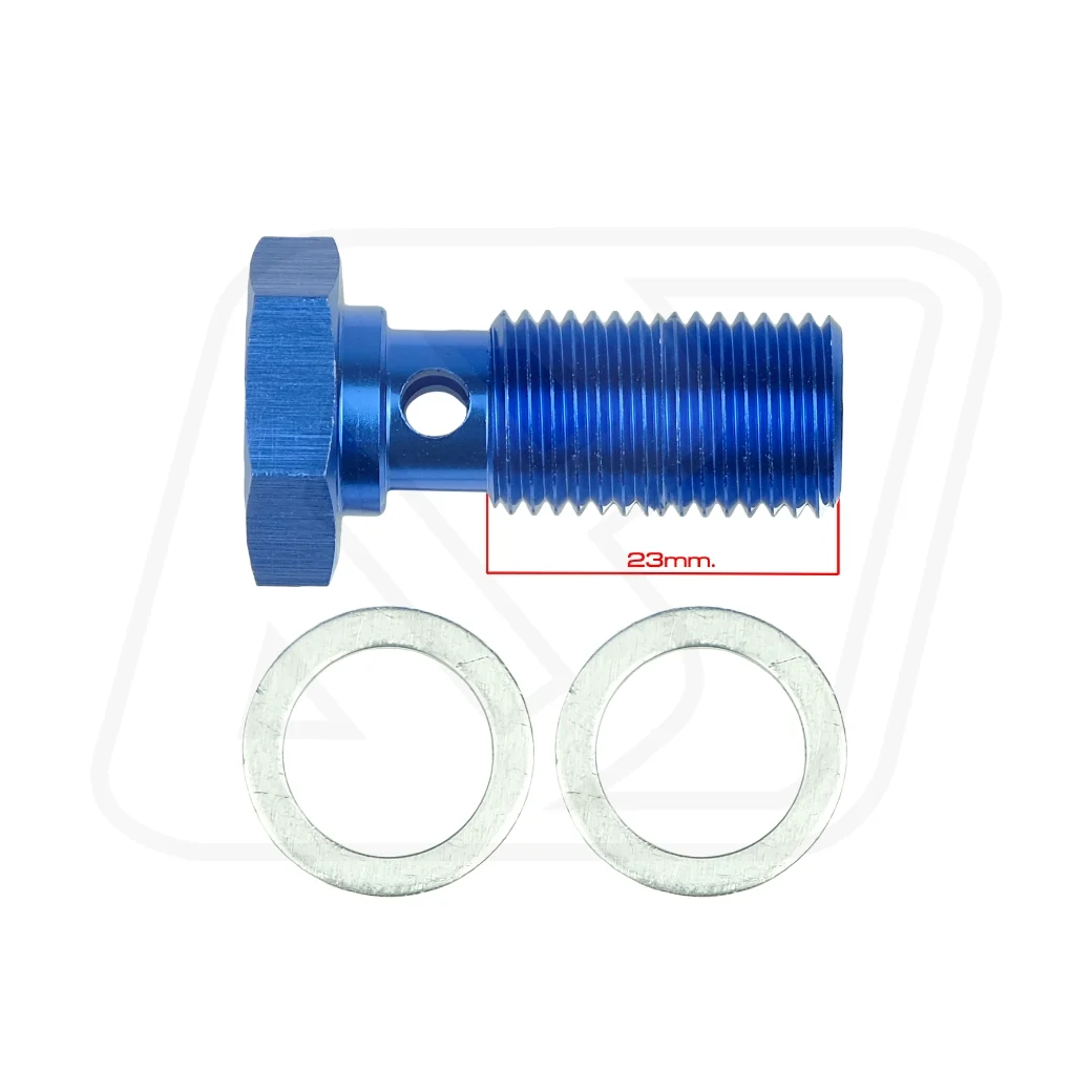 Billion หัวบันโจ M14.5 ออก AN6 พร้อมตัวหนอน M14x1.5x28 (BLUE/BLACK)