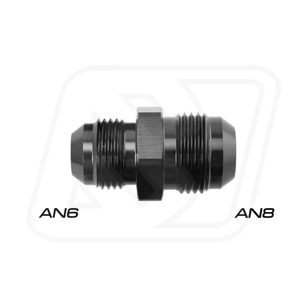 Billion ข้อลดเกลียว AN6 ออก AN8 [BLACK]