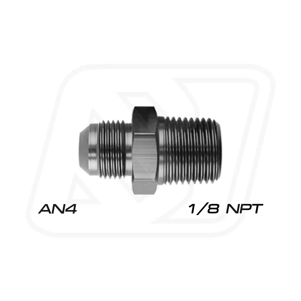 Billion ข้อลดเกลียว 1/8"NPT ออก AN4 [BLACK]