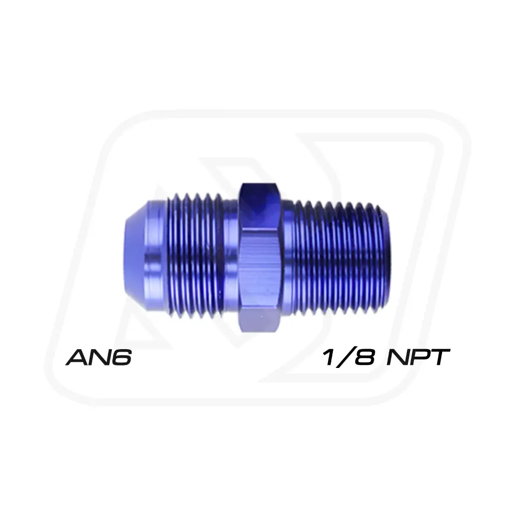 Billion ข้อลดเกลียว 1/8"NPT ออก AN6 [BLUE]
