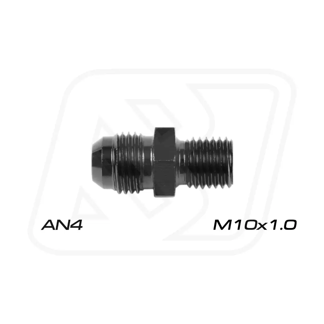 Billion ข้อลดเกลียว AN4 ออก M10X1.0 [BLACK]