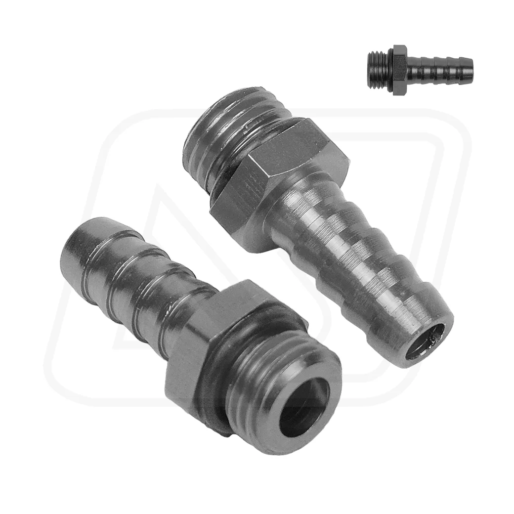 Billion ข้อลดเกลียว M14X1.5 โอริง ออกหางปลา 3/8 (BLACK)