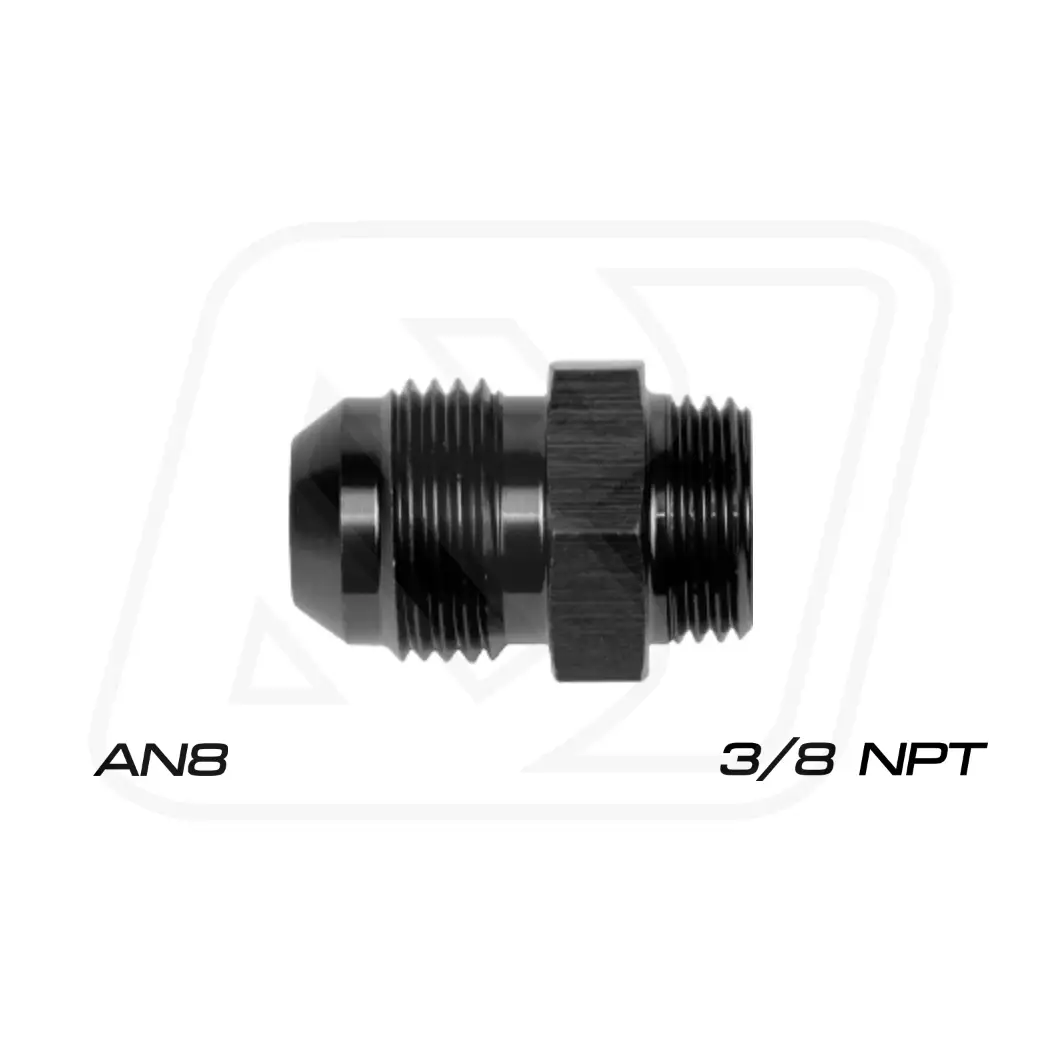 Billion ข้อลดเกลียวออยคูลเลอร์ 3/8"NPT ออก AN8 [BLACK]