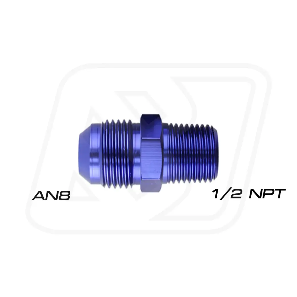 Billion ข้อลดเกลียว 1/2"NPT ออก AN8 [BLUE]