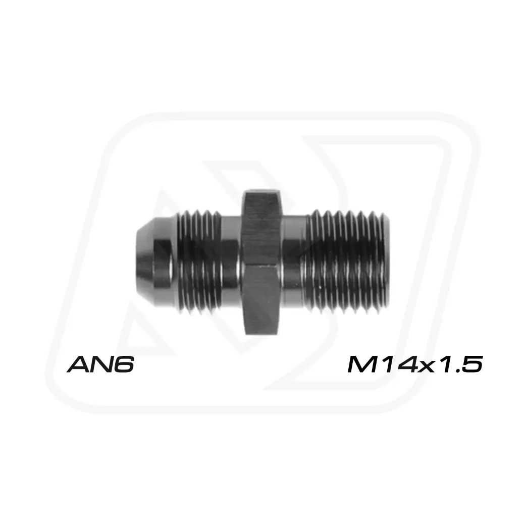 Billion ข้อลดเกลียว M14X1.5 ออก AN6  [BLACK]