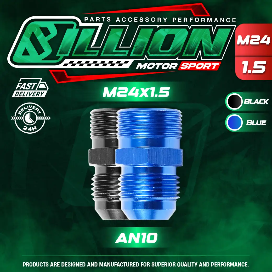 Billion ข้อลดเกลียว M24X1.5 ออก AN10 [BLUE]