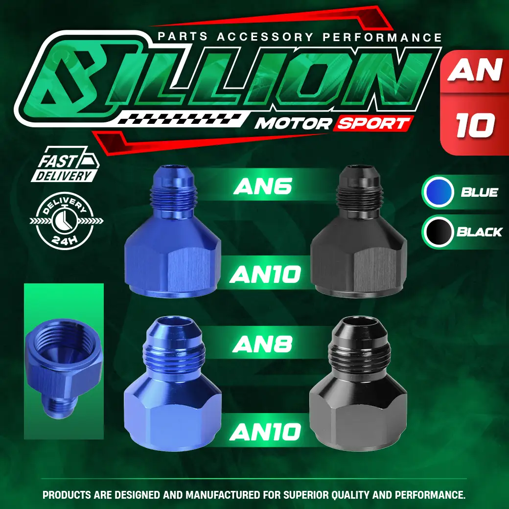 Billion ข้อลดเกลียว AN10 ออก AN6 กรวย (BLUE)