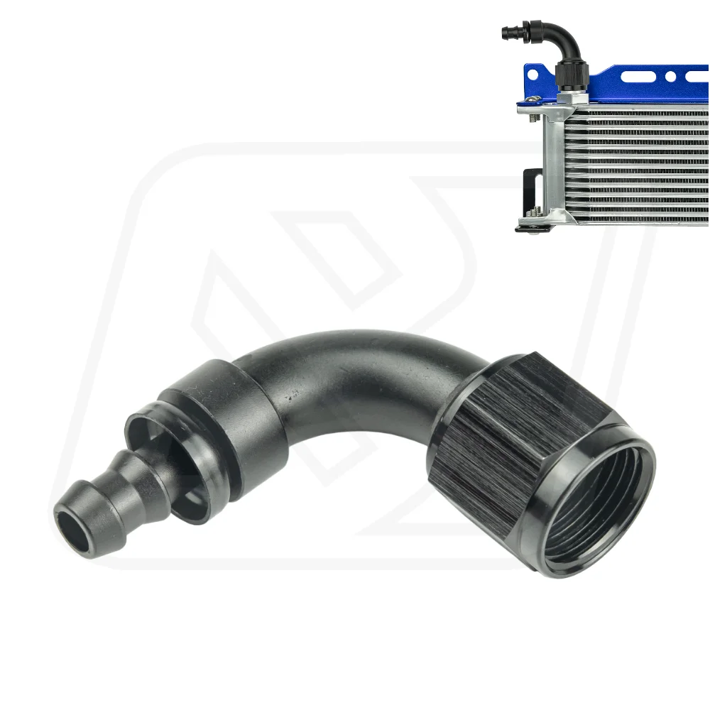 Billion ข้อต่อ 90 องศา ขนาด AN10 ออก หางปลา 3/8 [BLACK] LP