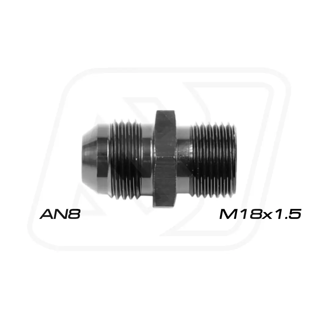 Billion ข้อลดเกลียว (044) M18X1.5 ออก AN8 [BLACK]