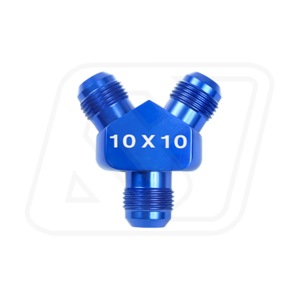 Billion สามทาง Y ออกเกลียว [in AN10 out AN10] BLUE