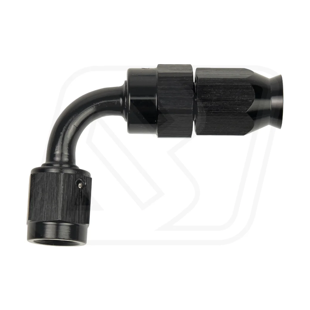 Billion ข้อต่อหัวสายเบรค PTFE แบบ 90 องศา ขนาด AN3 LP [BLACK]