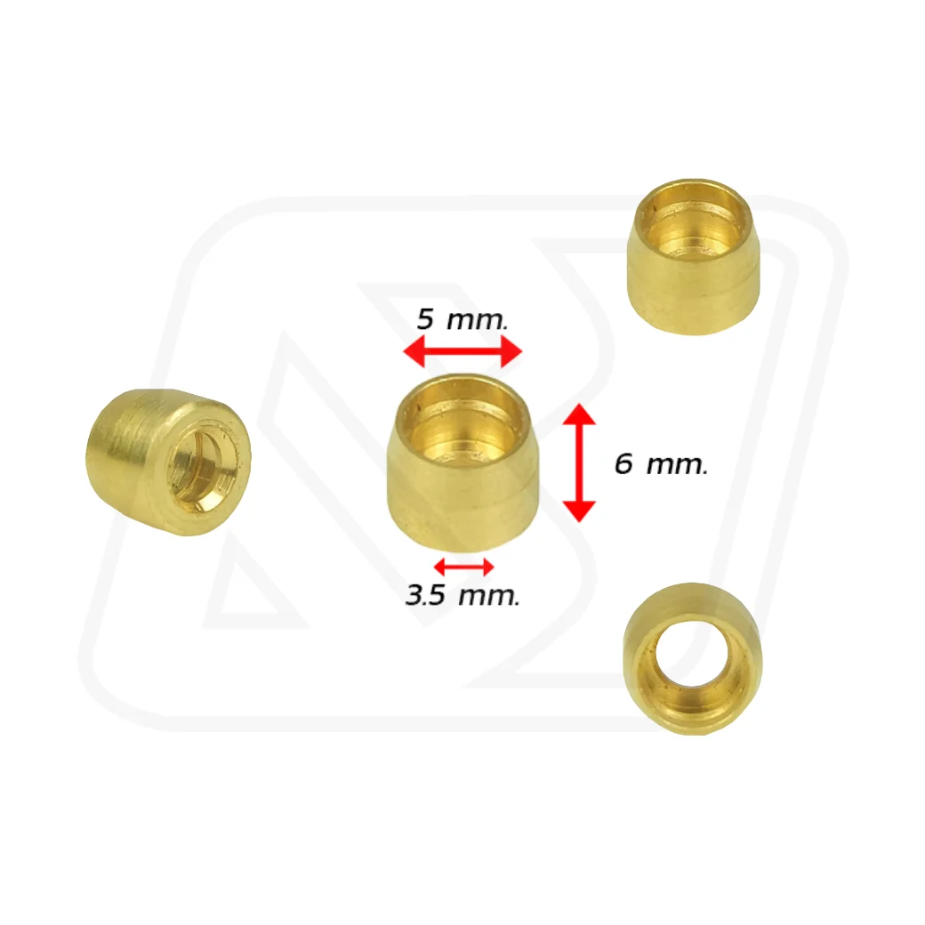 Billion บูชทองเหลือง หัวสาย PTFE AN3
