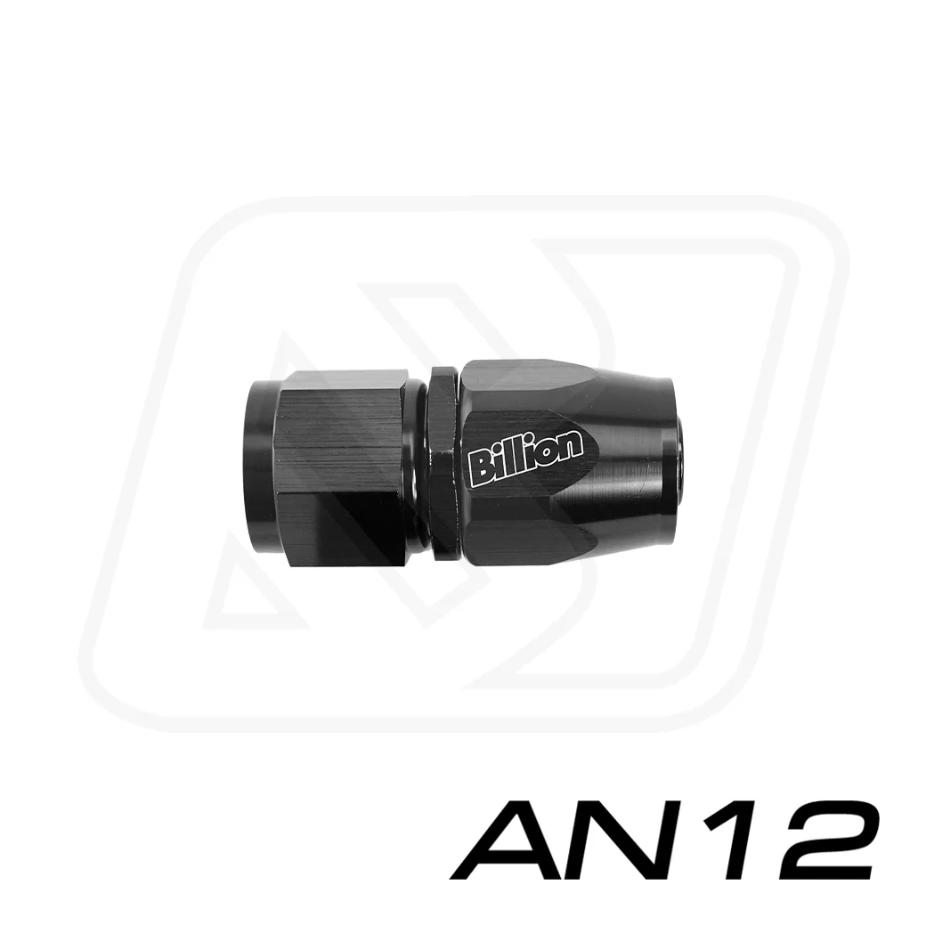 Billion ข้อต่อตรง ขนาด AN12 [BLACK]