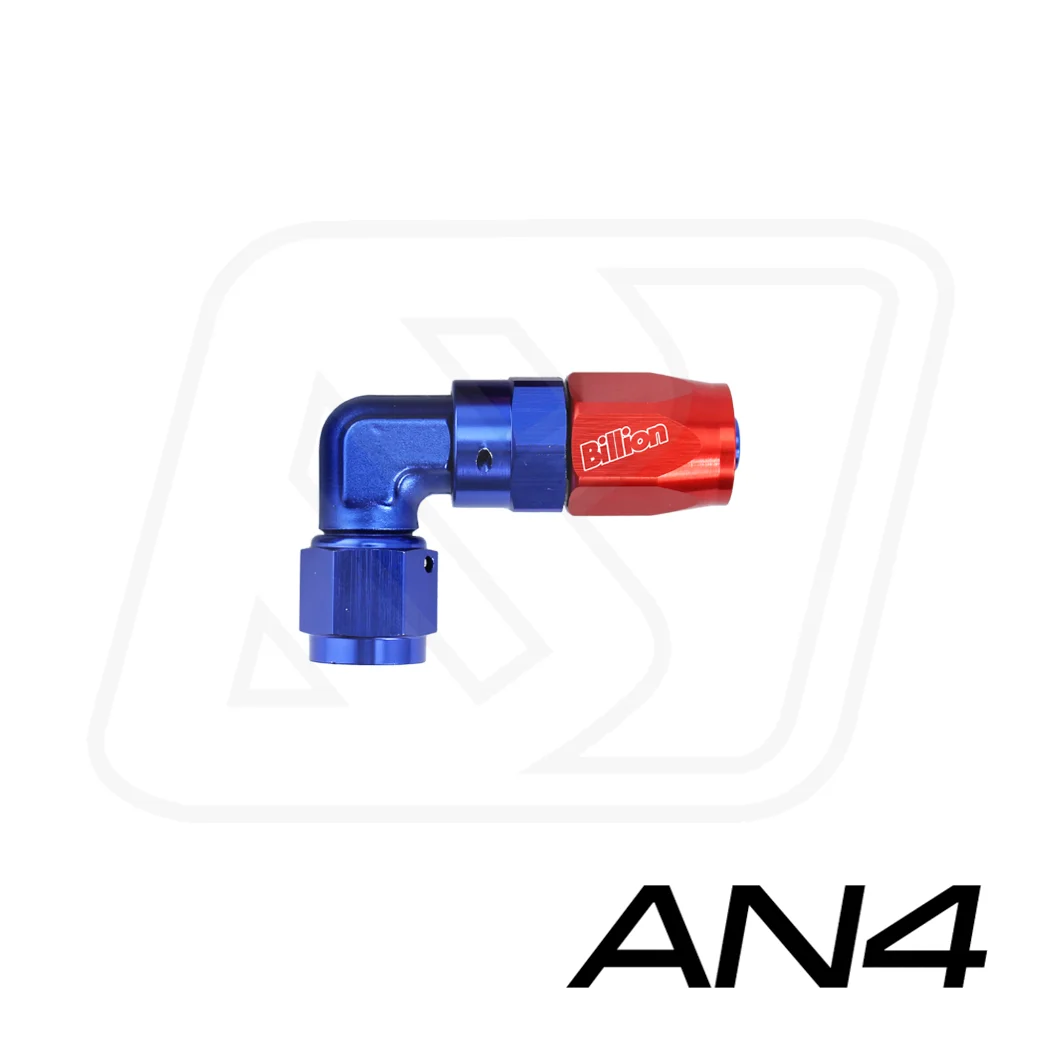 Billion ข้อต่อ 90 องศา ขนาด AN4 [BLUE-RED]