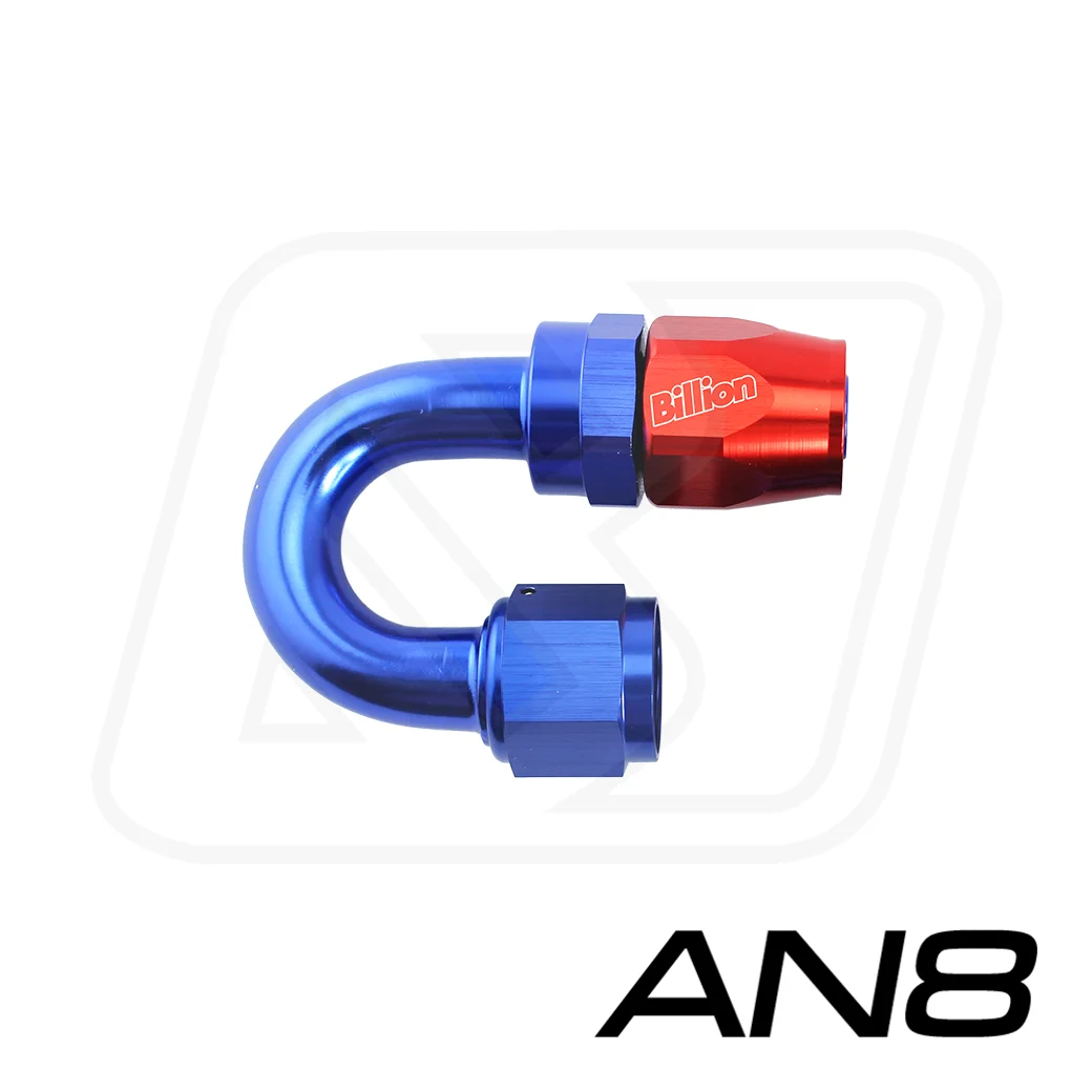 Billion ข้อต่อ 180 องศา ขนาด AN8 [BLUE-RED]