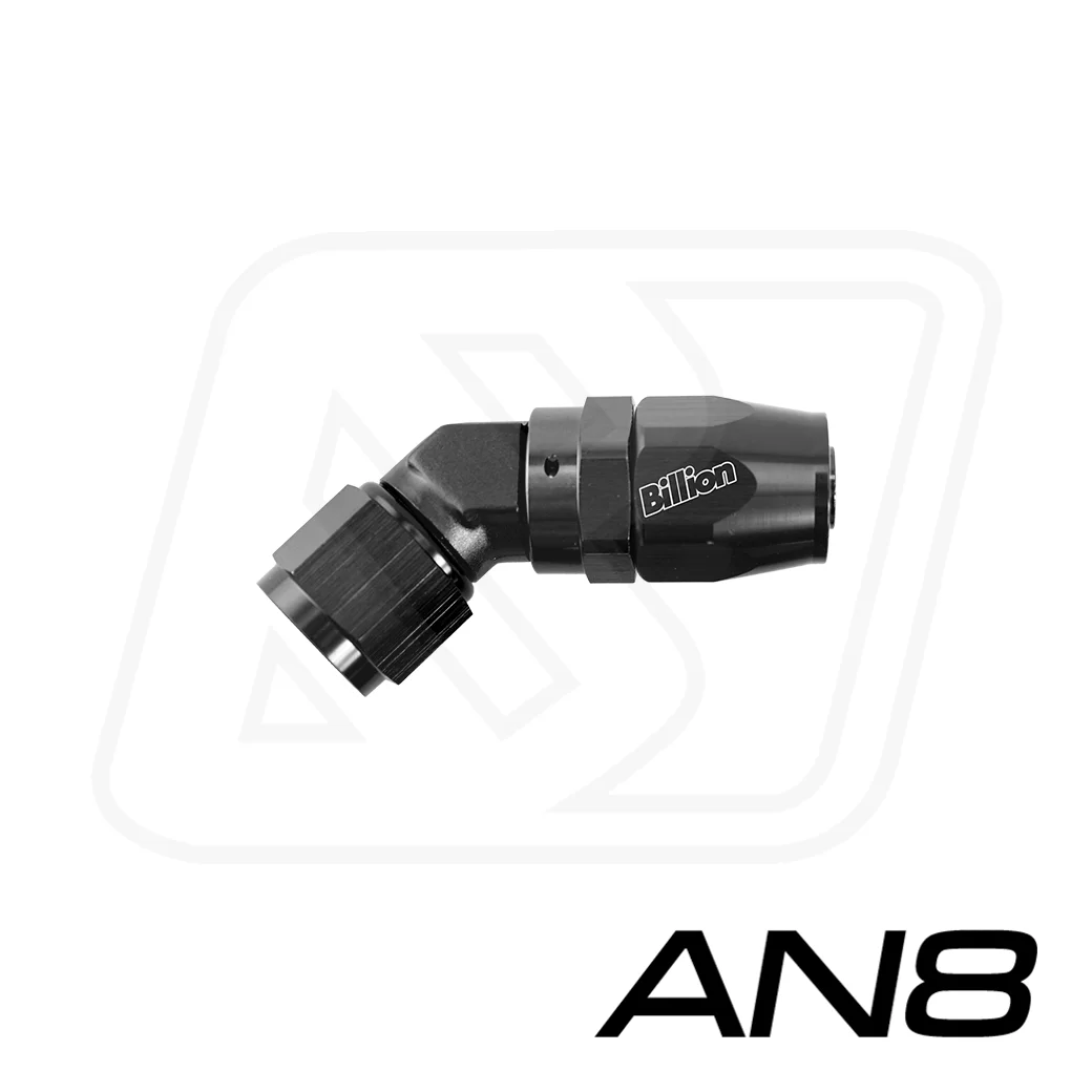 Billion ข้อต่อ 45 องศา ขนาด AN8 [BLACK]