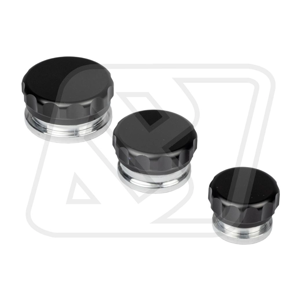Billion ฝาปิดถังอลูมิเนียมคอเชื่อม CNC 2 นิ้ว (สีดำ)