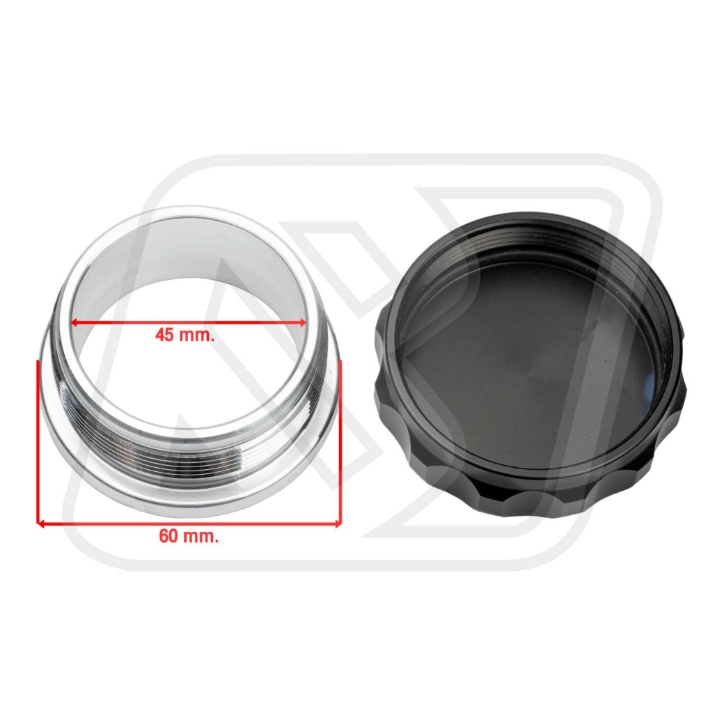 Billion ฝาปิดถังอลูมิเนียมคอเชื่อม CNC 2 นิ้ว (สีดำ)