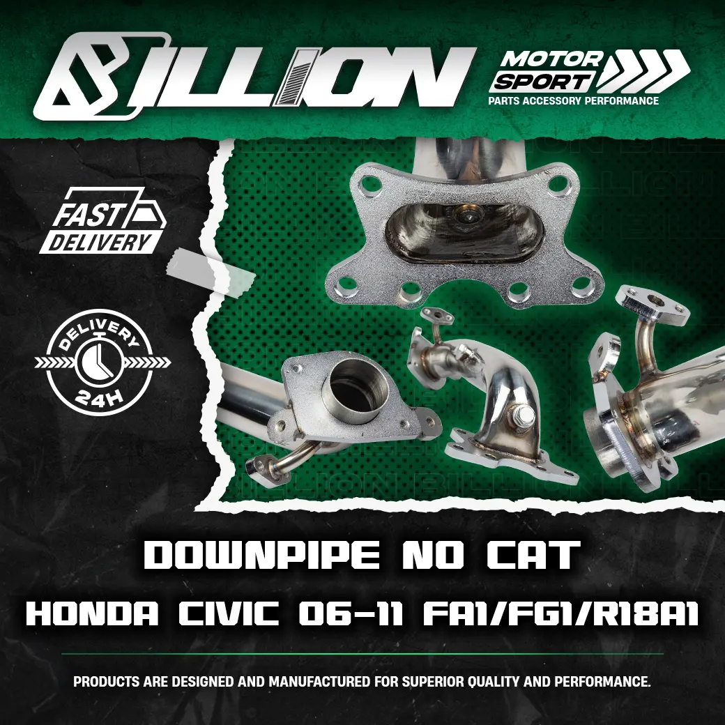 Downpipe Billion No Cat สำหรับ Honda Civic 06-11 FA1/FG1/R18A1