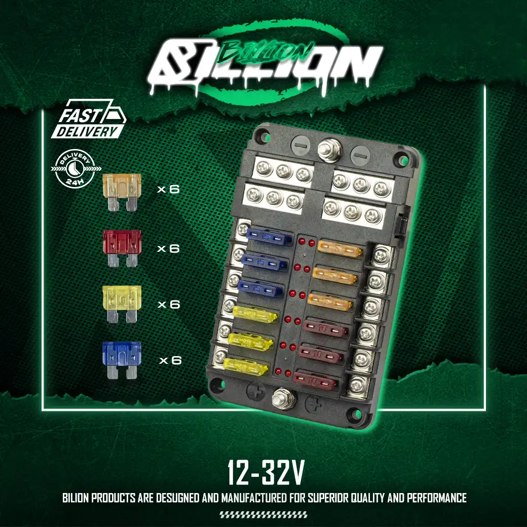 กล่องฟิวส์ Billion 12–32V (12 ช่อง)