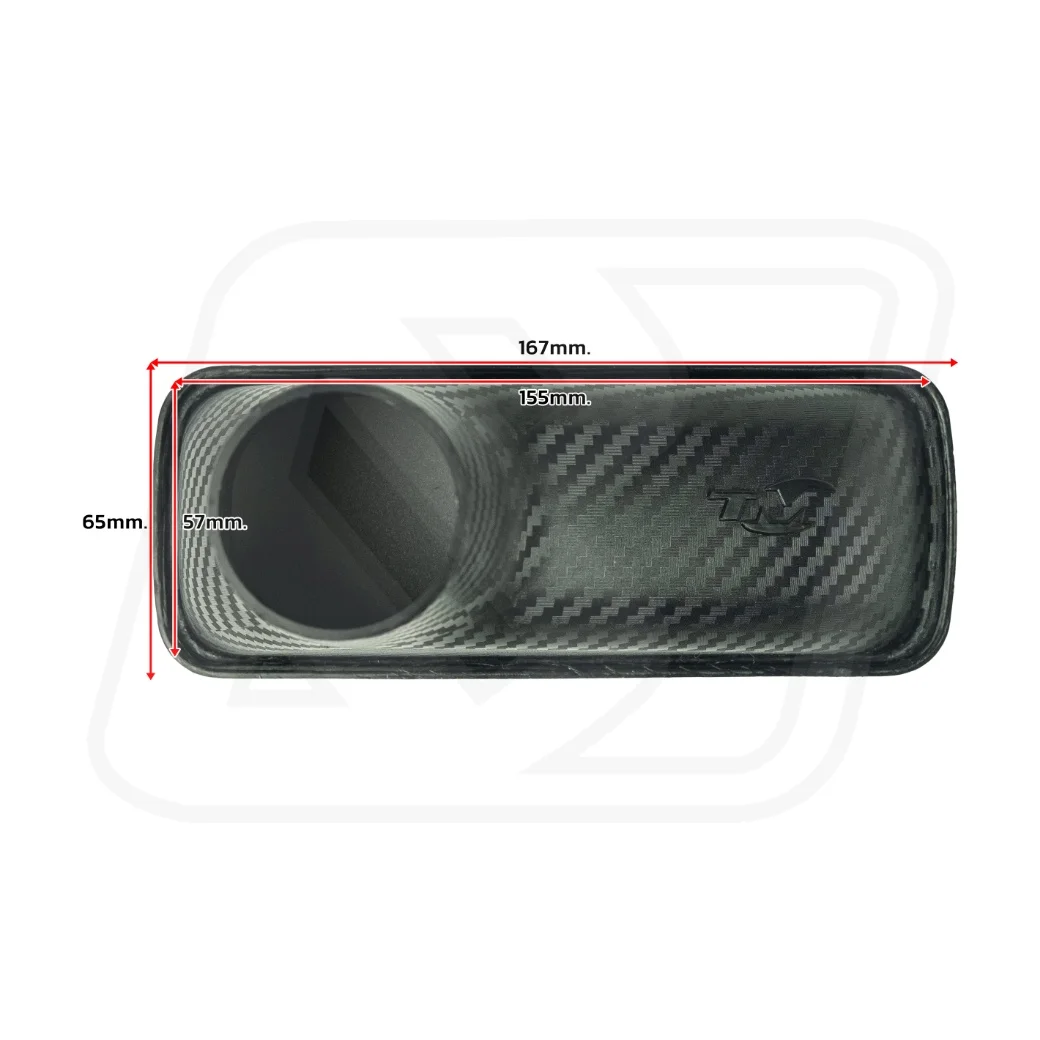 Billion ปากแตร ทรงเหลี่ยม ลายคาร์บอน ขนาด 64 mm