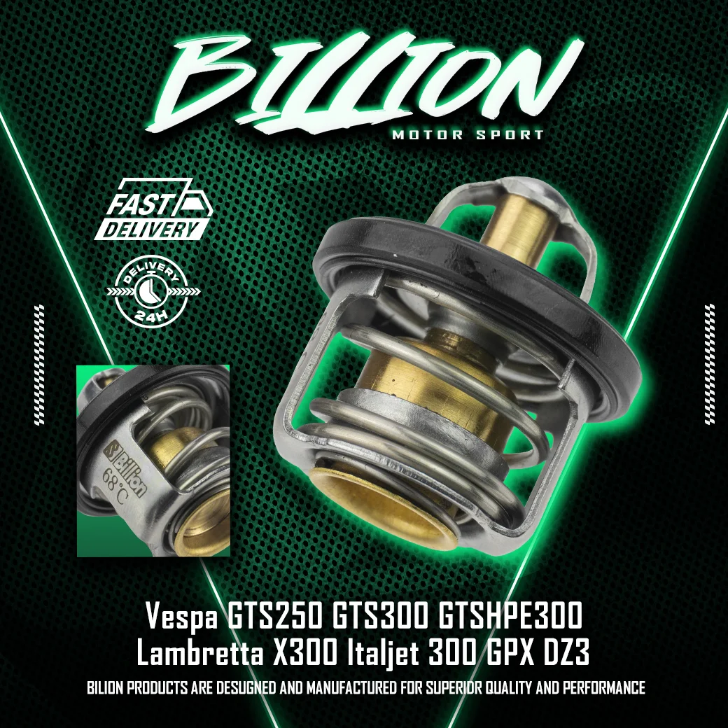 Billion Thermostat 68° วาล์วน้ำ Billion 68 องศา (82831R) สำหรับ Vespa / Lambretta / Italjet / GPX
