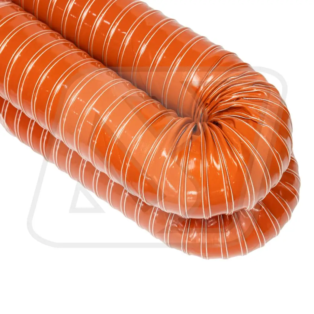 ท่อผ้าใบเคลือบซิลิโคน Billion ขนาด 102 mm ยาว 4 เมตร ทนความร้อนสูง