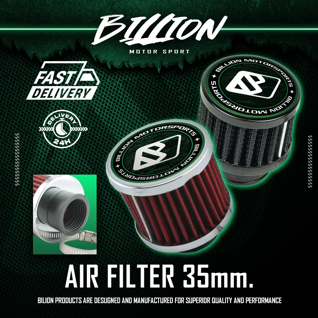 กรองดักไอ Billion Mini Breather Filter Black 35mm.