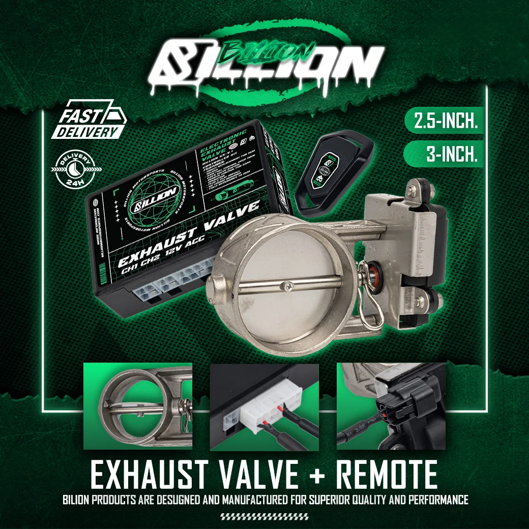 วาล์วท่อไอเสีย Billion Exhaust Valve 2.5 นิ้ว พร้อมรีโมทคอนโทรล