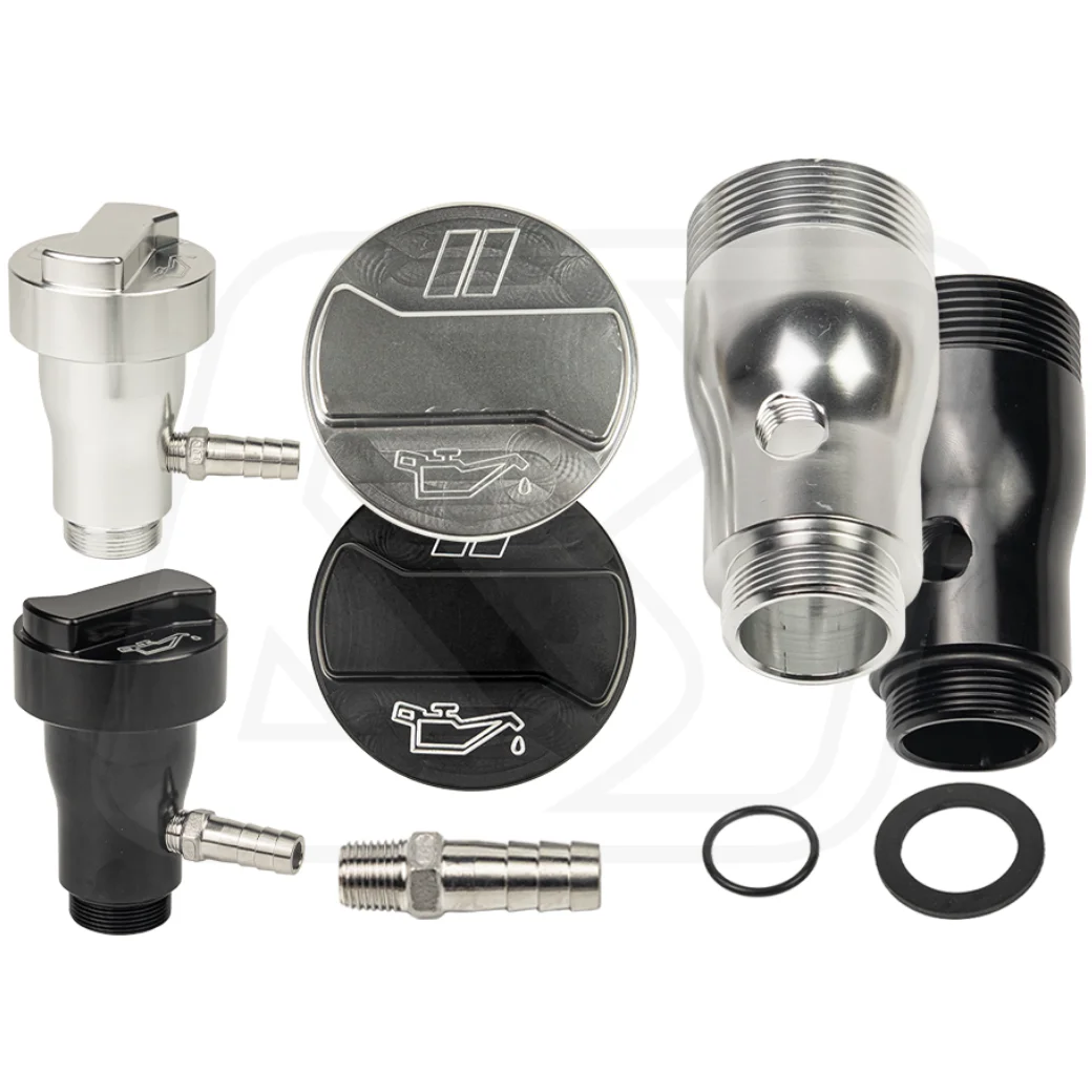 คอเติมน้ำมันเครื่อง Billion CNC สำหรับ Volkswagen ตัวเลือก 2 องศา 0° / 45° [BLACK/SILVER]