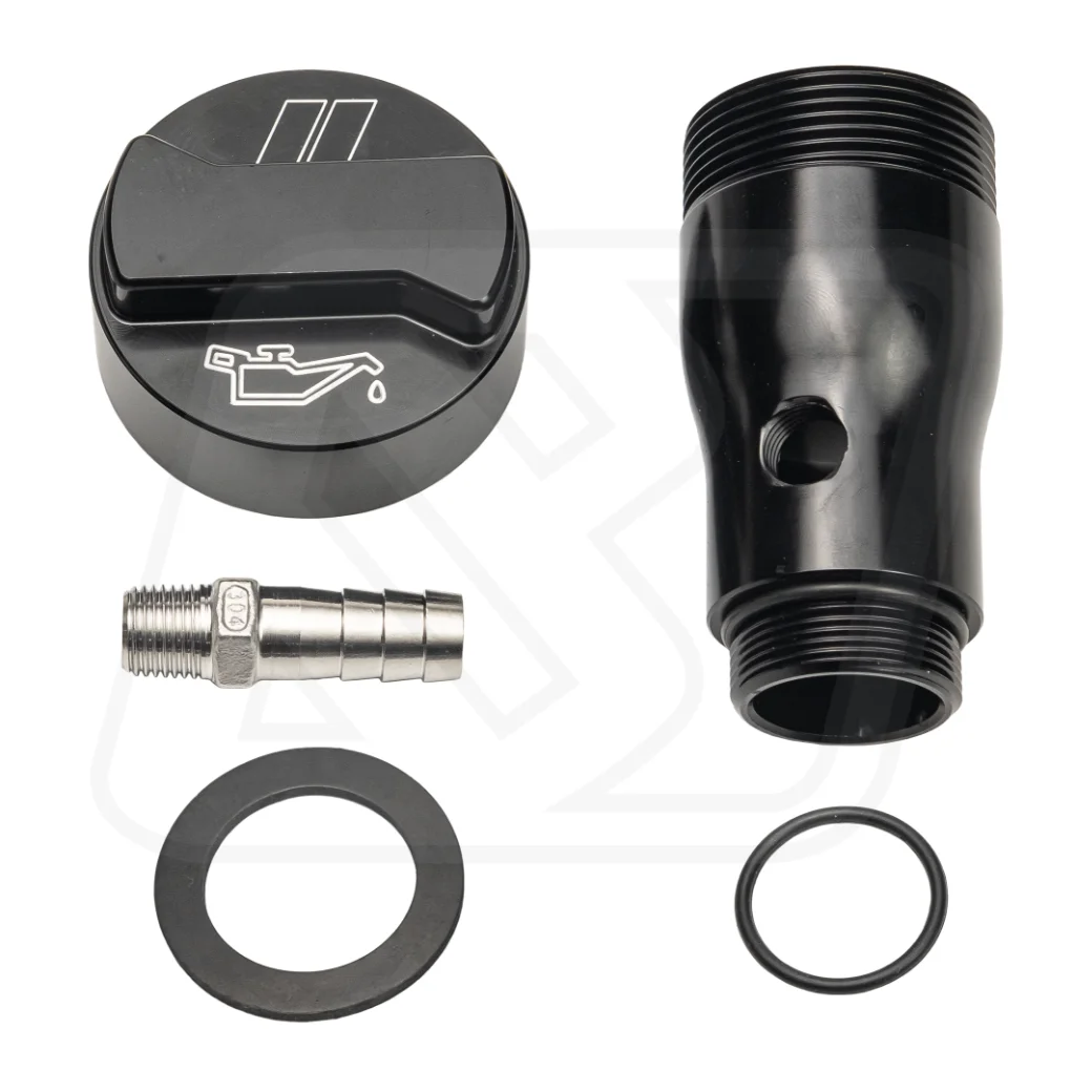 คอเติมน้ำมันเครื่อง Billion CNC สำหรับ Volkswagen ตัวเลือก 2 องศา 0° / 45° [BLACK/SILVER]