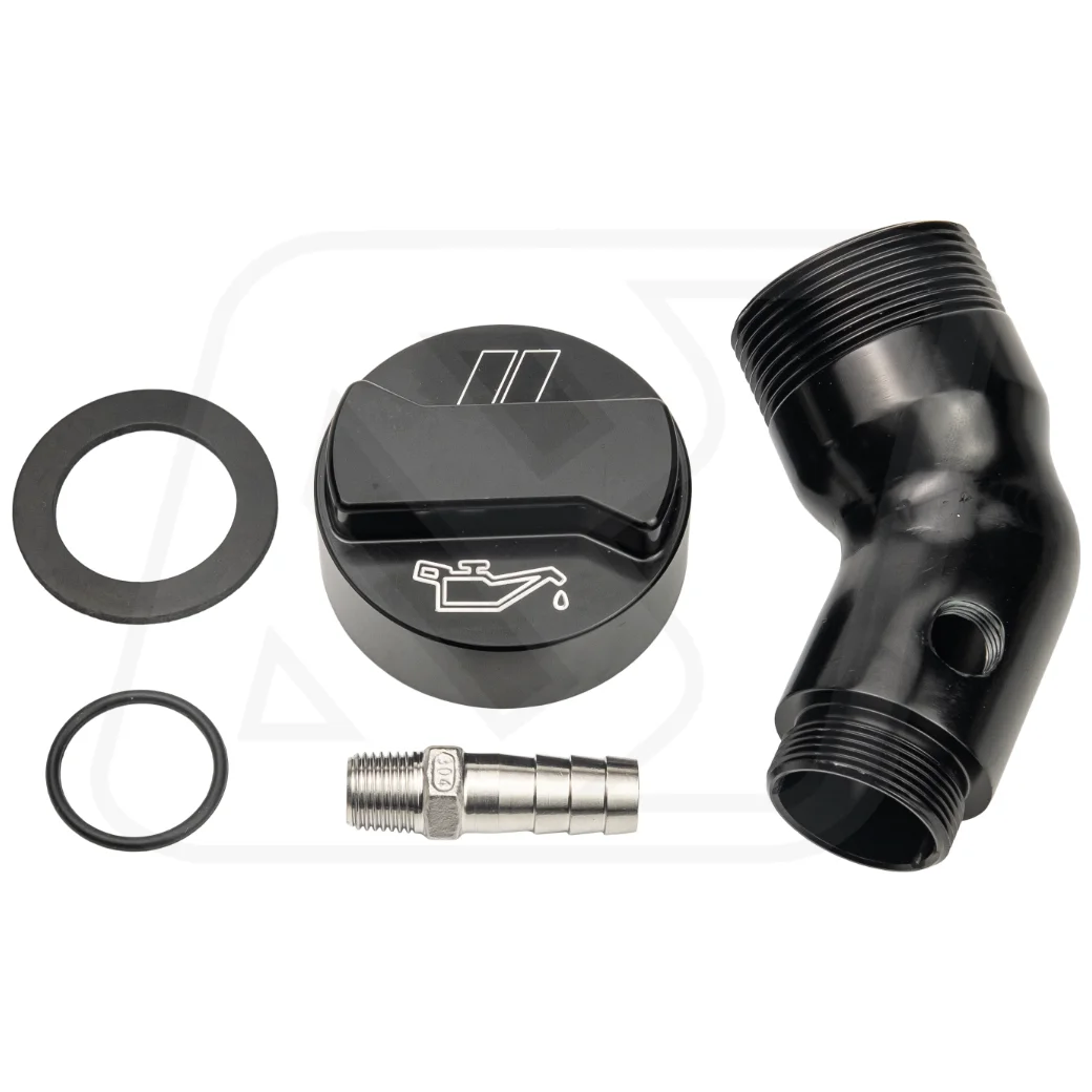 คอเติมน้ำมันเครื่อง Billion CNC สำหรับ Volkswagen ตัวเลือก 2 องศา 0° / 45° [BLACK/SILVER]