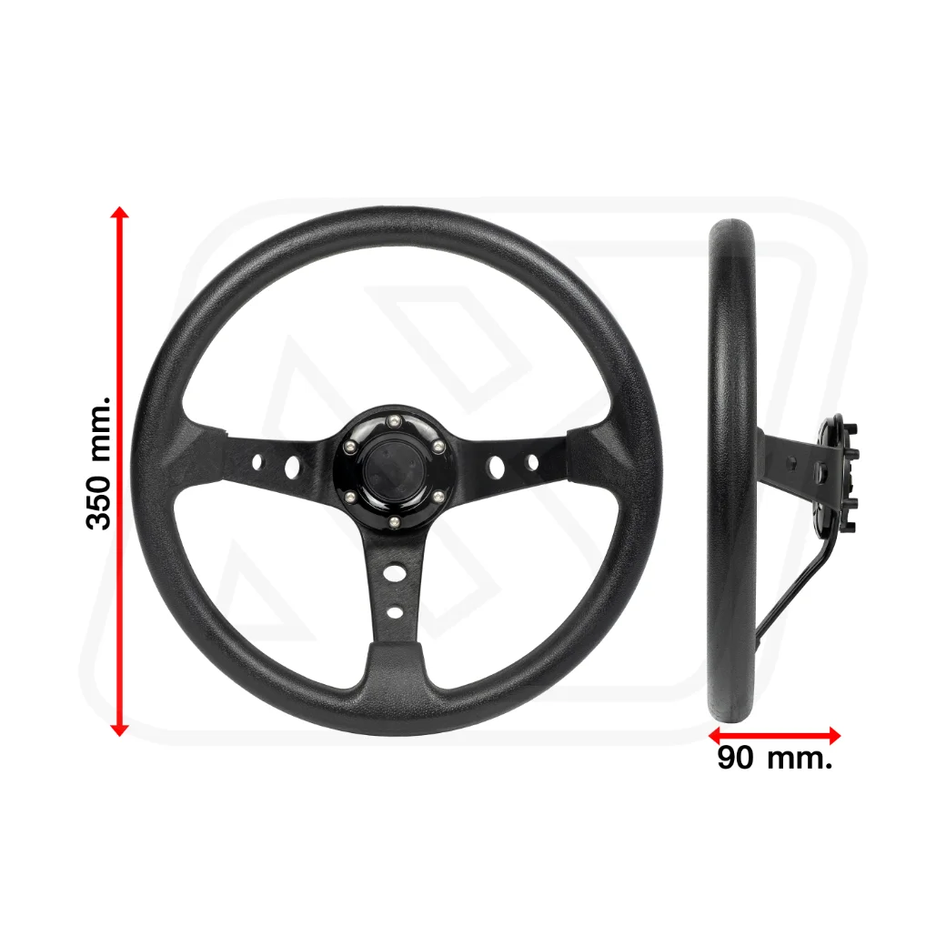 พวงมาลัย Billion Black Series 350 mm ยก 90 mm