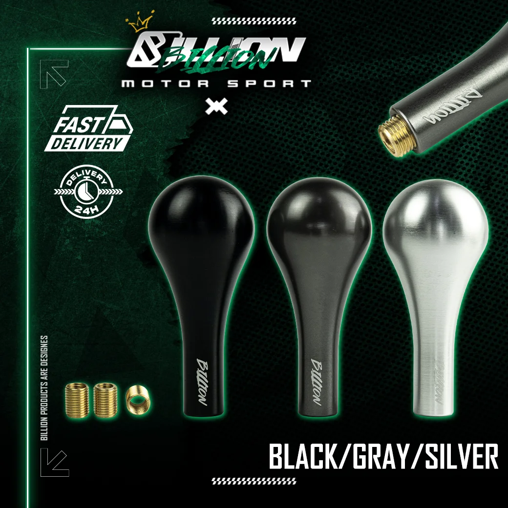 หัวเกียร์ Billion Hyper Teardrop (Universal) สีดำ