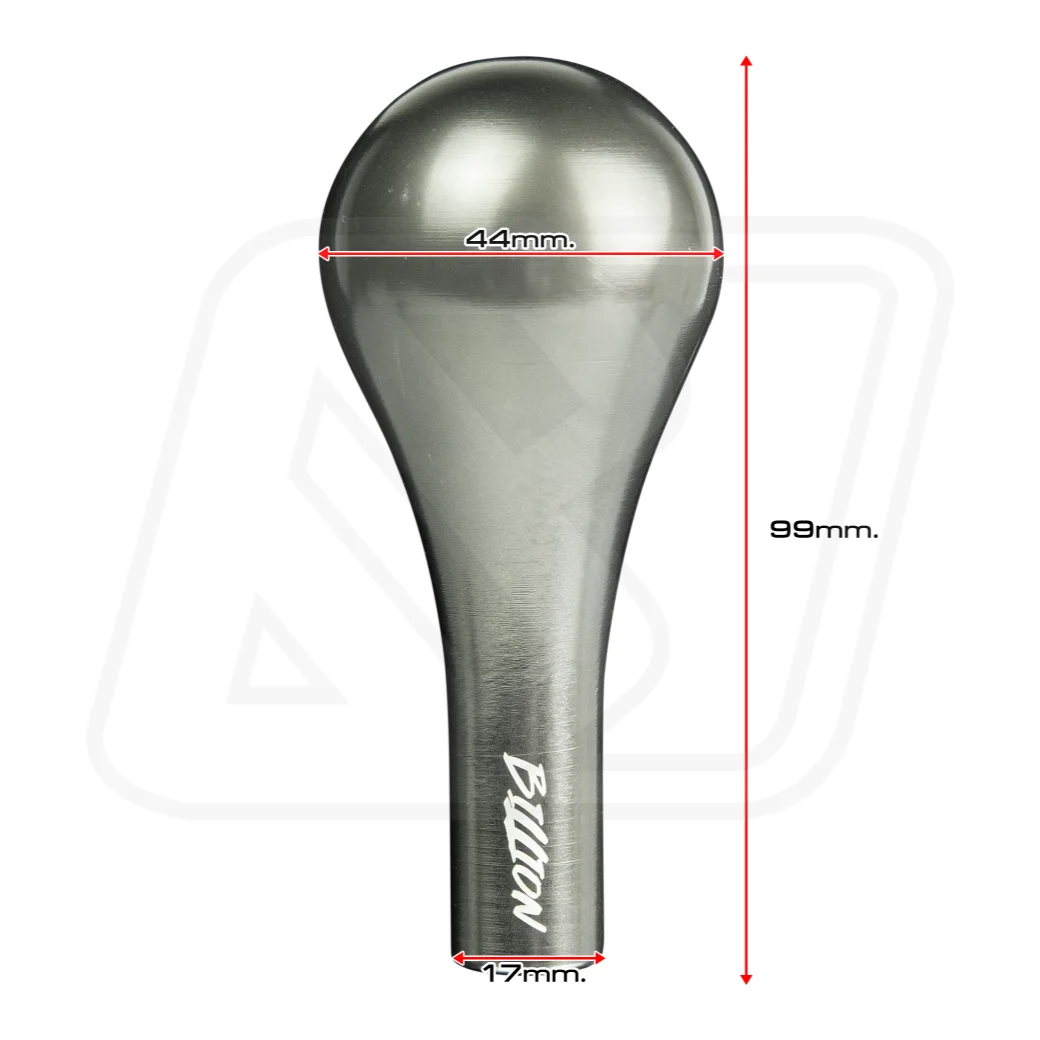 หัวเกียร์ Billion Hyper Teardrop (Universal) สีดำ / สีเทา / สีเงิน