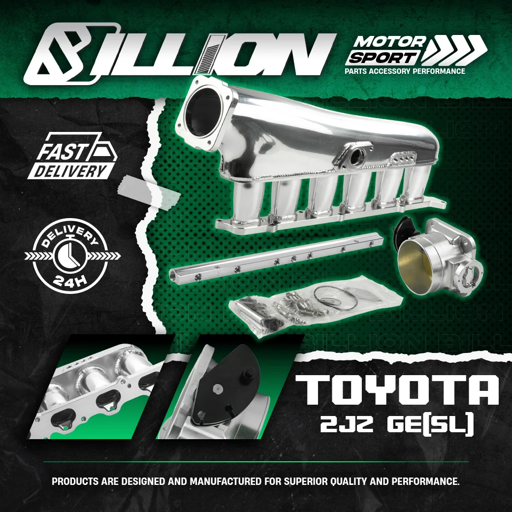 Billion คอไอดี Black CNC+ลิ้น 90 mm+รางหัวฉีด Toyota 2JZ-GE (SL)