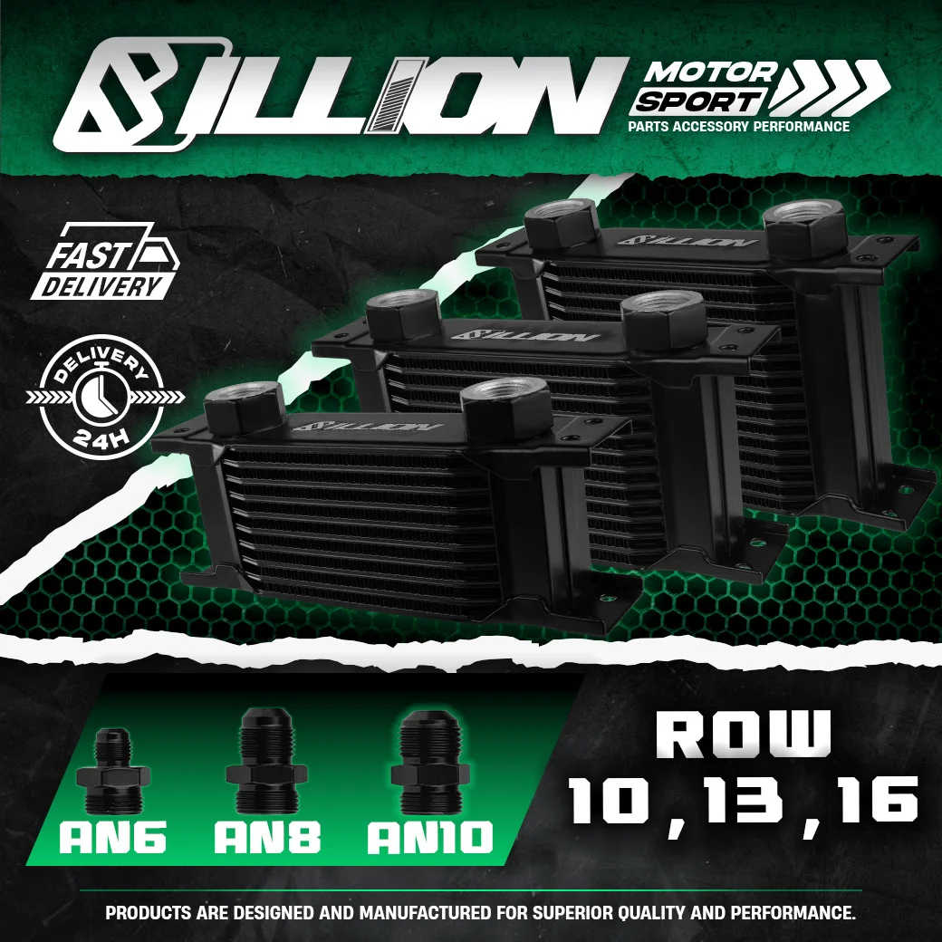 Billion แผงออยคูลเลอร์ USDM Mini M22x1.5 Female 210mm [10Row ออก AN6]