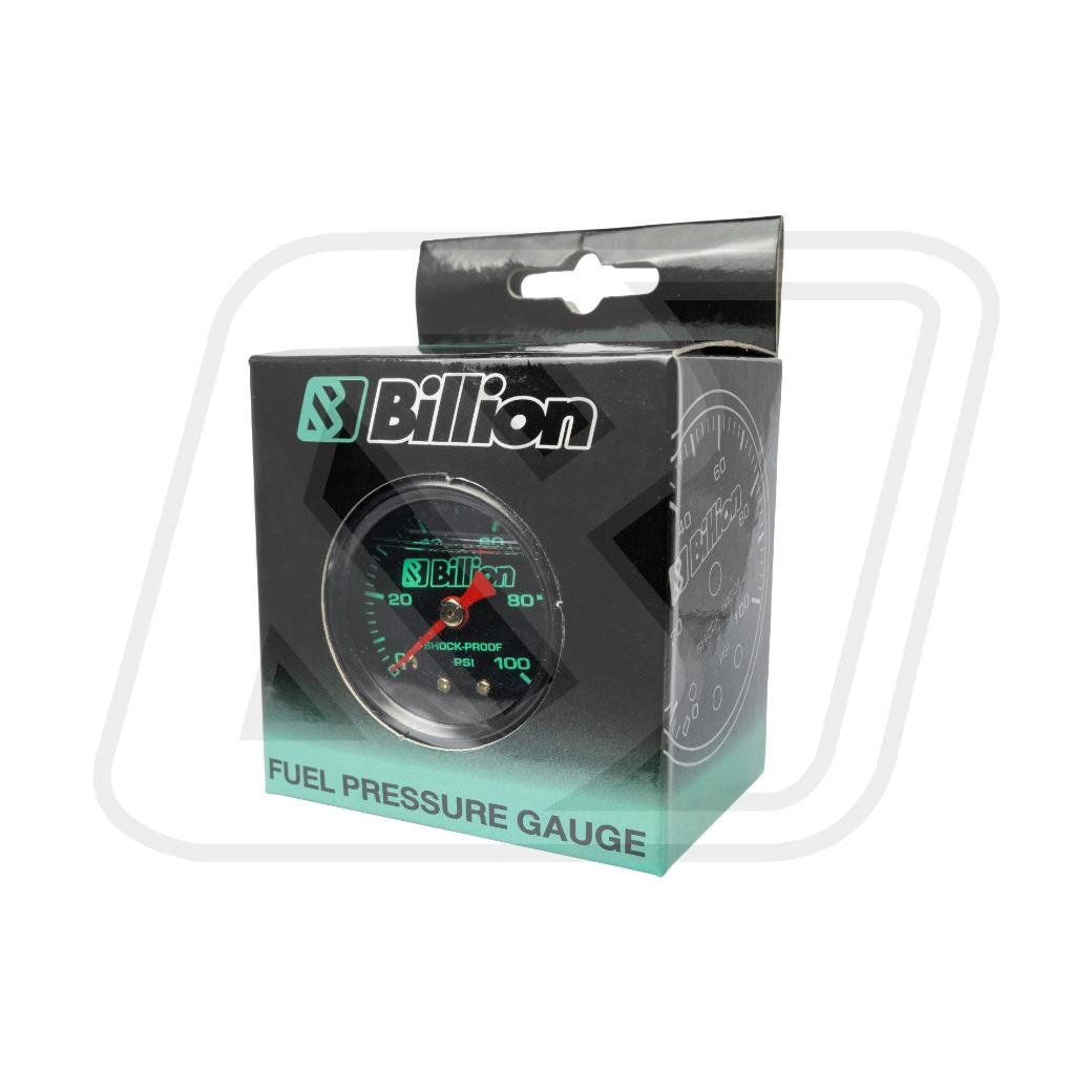 Pressure Gauge Billion หน้าเกจวัดแรงดันน้ำมัน 1/8" NPT สำหรับ Regulator และ Fuel Rail